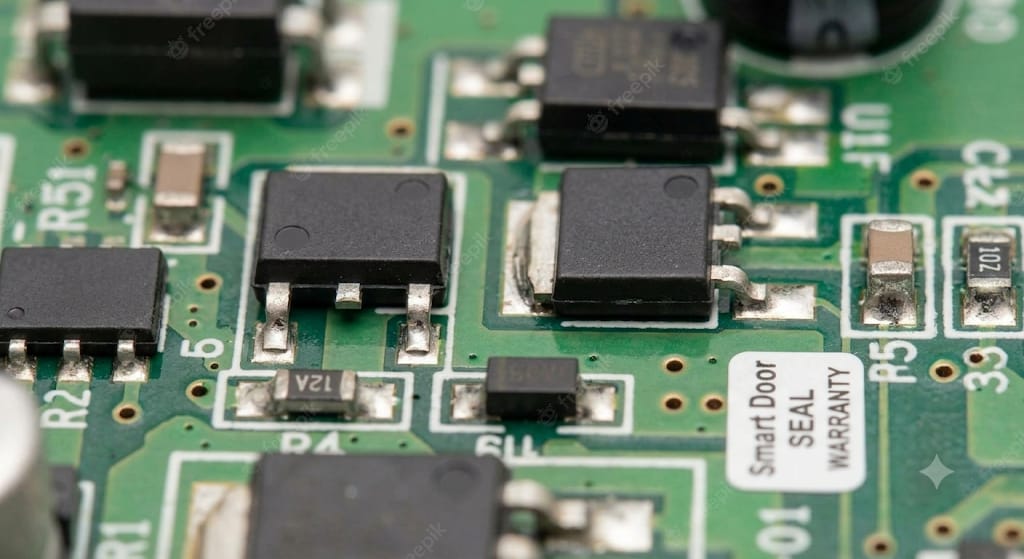 Depois — Placa eletrônica queimada