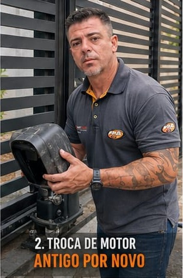 Troca de motor antigo por novo